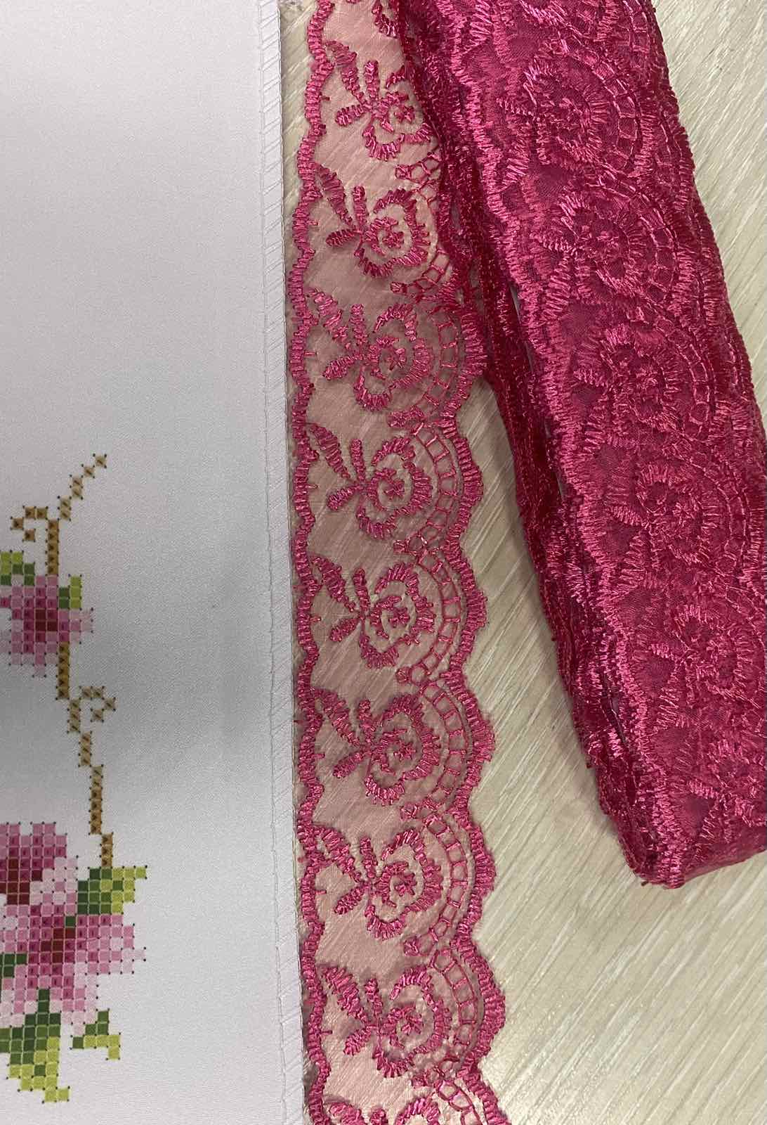 Мереживо яблучко, 4,5 см, малинове