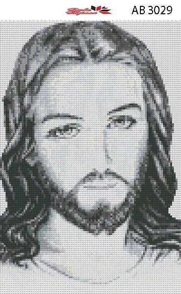 Алмазна вишивка АВ 3029 Ісус (повна зашивка)