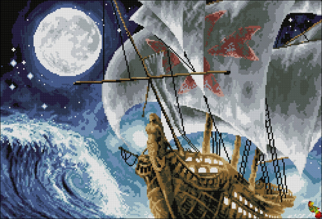 Схема для вишивання бісером ПК2-2198 Іспанський галеон
