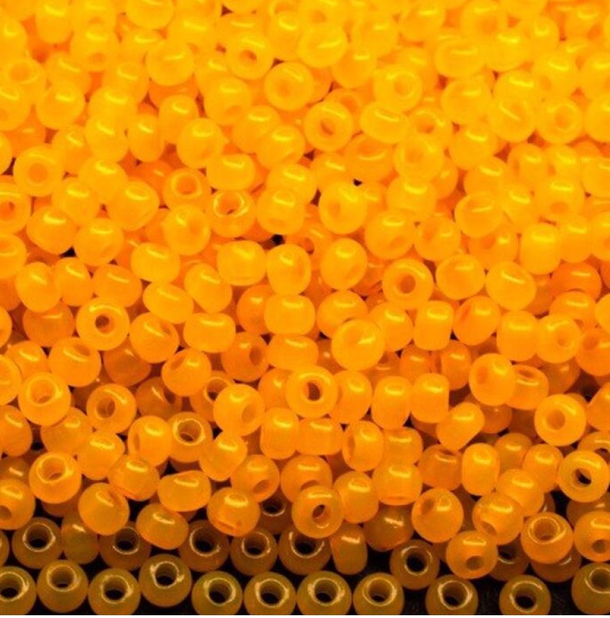 Бісер Preciosa Чехія №17886 жовтий, непрозорий сольгель алебастровий