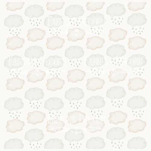 Деко веллум (лист кальки з малюнком) Хмаринки 1, 29х29см