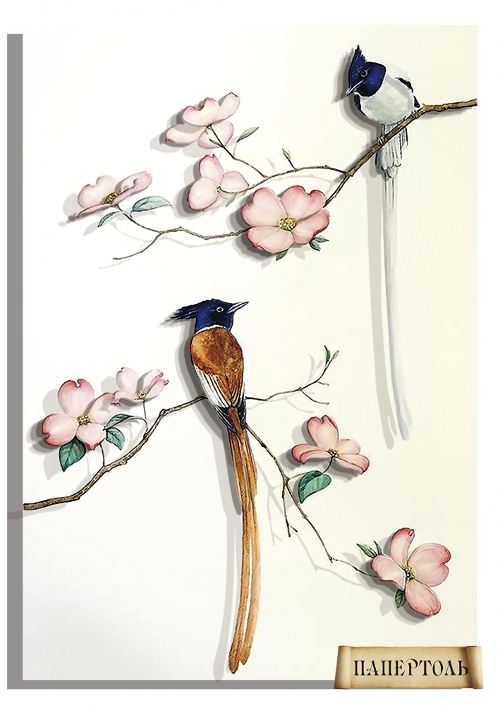 Набір для створення картини в техниці Папертоль РТ150288 Райські пташки 2