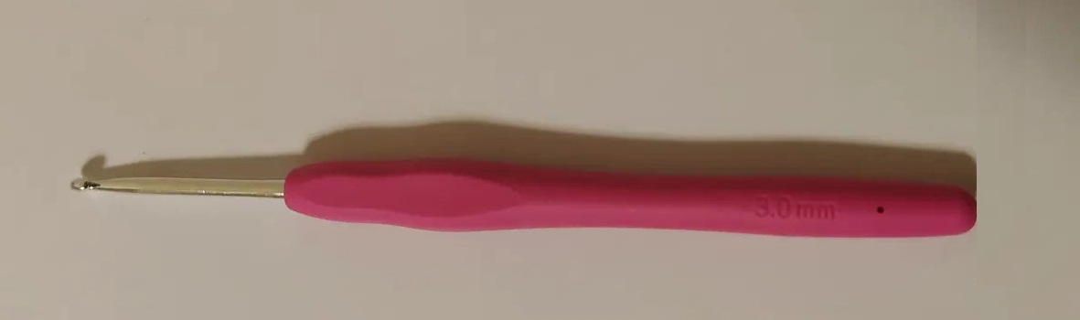 Гачок для в'язання з силіконовою ручкою 3 мм