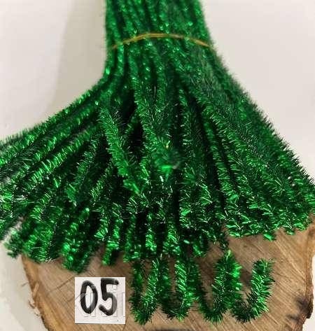 Синельний дріт люрекс 05, колір - зелений