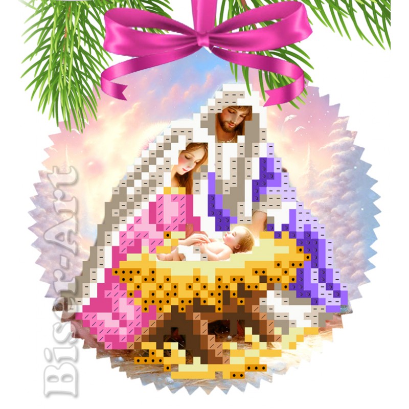 Набір для вишивання бісером пошитої ялинкової іграшки 33173