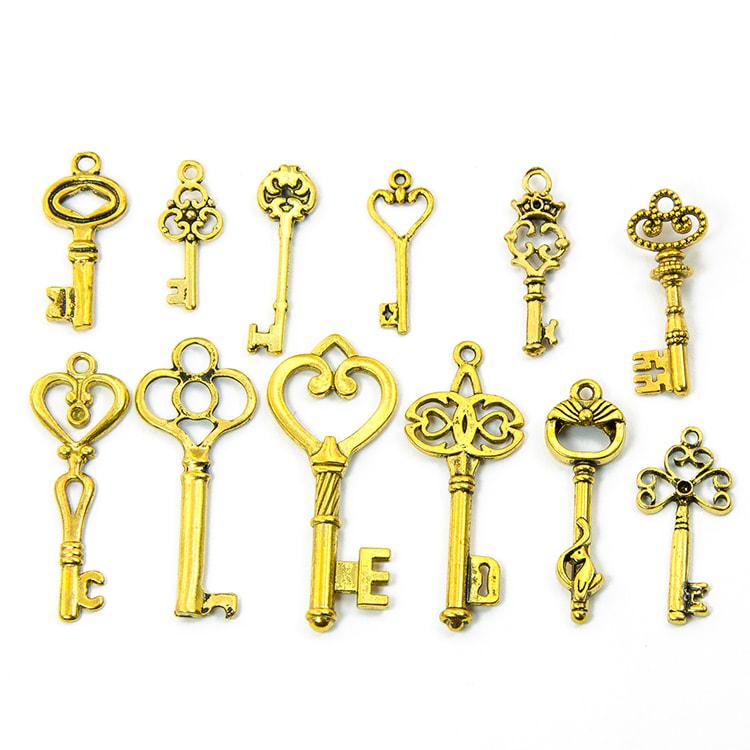 Кулон ключ, метал, мікс, колір античне золото УТ100008836