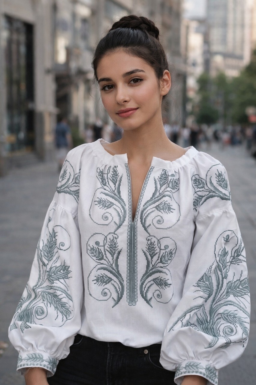 Пошита жіноча блуза для вишивання ПЖС-419.2 (БОХО)