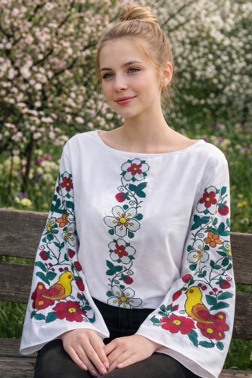 Пошита жіноча блуза для вишивання ПЖС-254