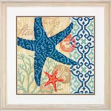 71-20075 Набор для вышивания подушки (гобелен) DIMENSIONS Starfish ''Морская звезда''