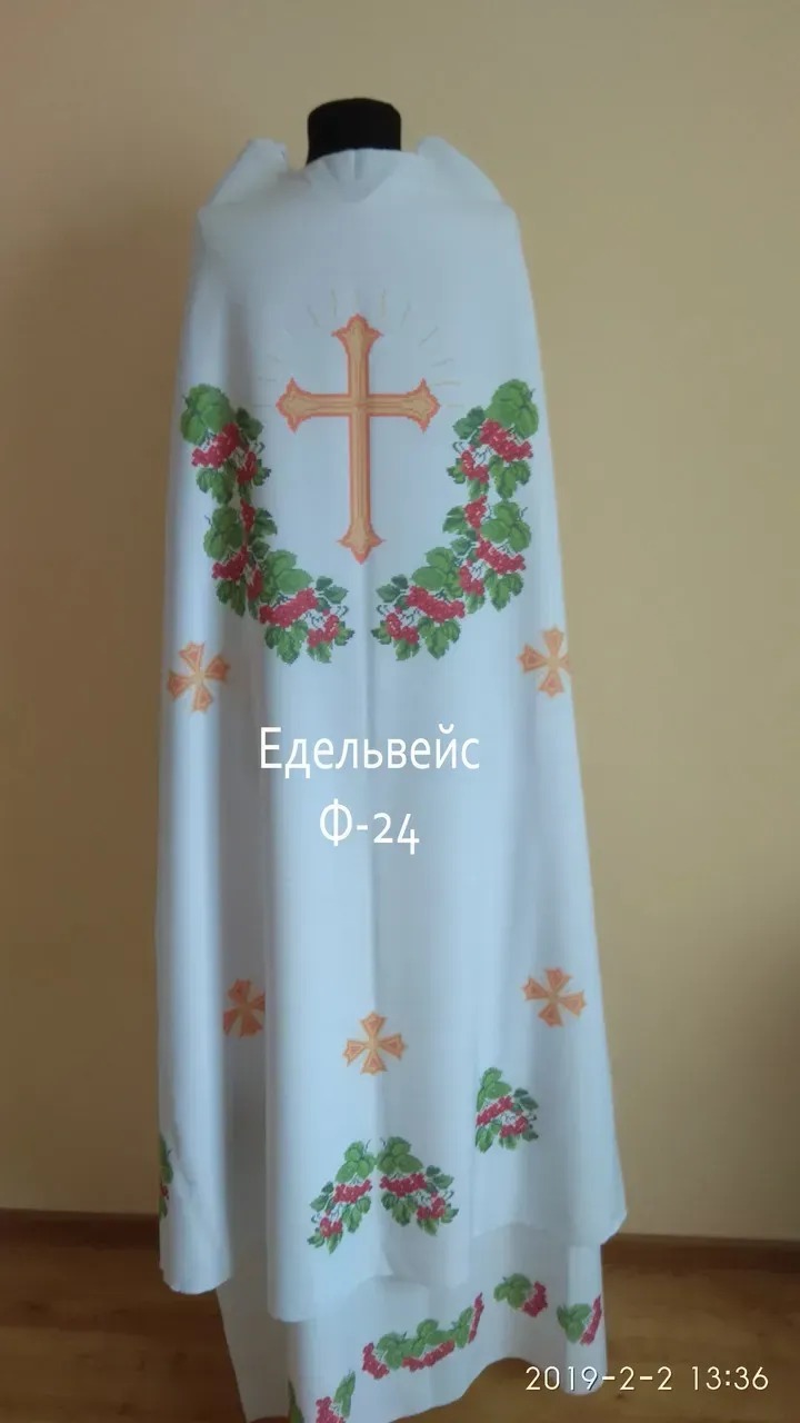Комплект заготовок для вишивання церковного одягу (фелона) Ф-24