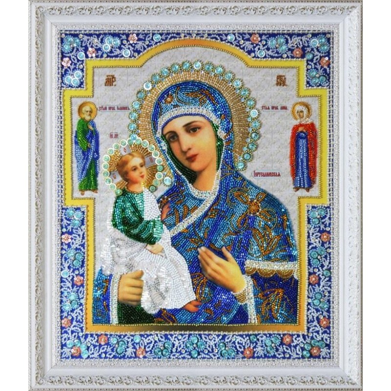 Набор для вышивки бисером Картины Бисером P-291 Икона Богородицы Иерусалимская