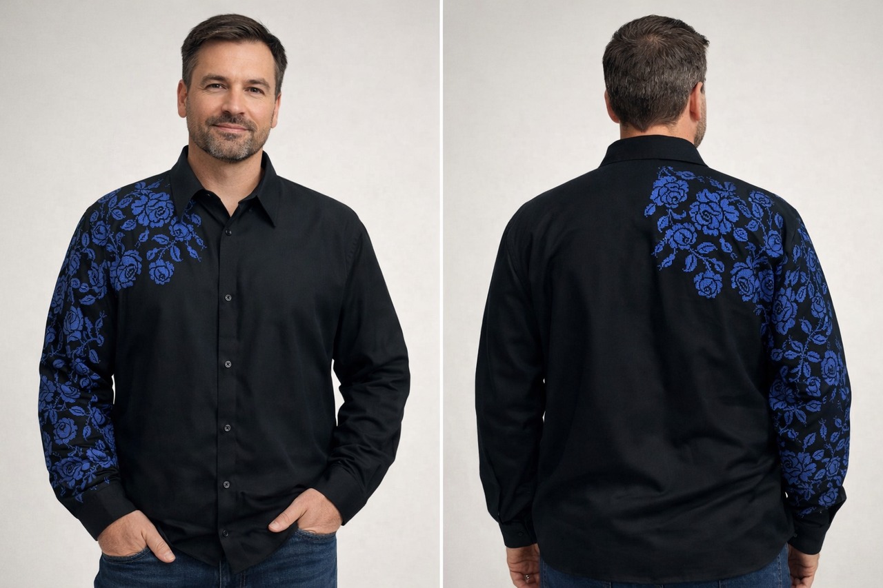 Пошита чоловіча сорочка для вишивання ПЧС(Т)-155