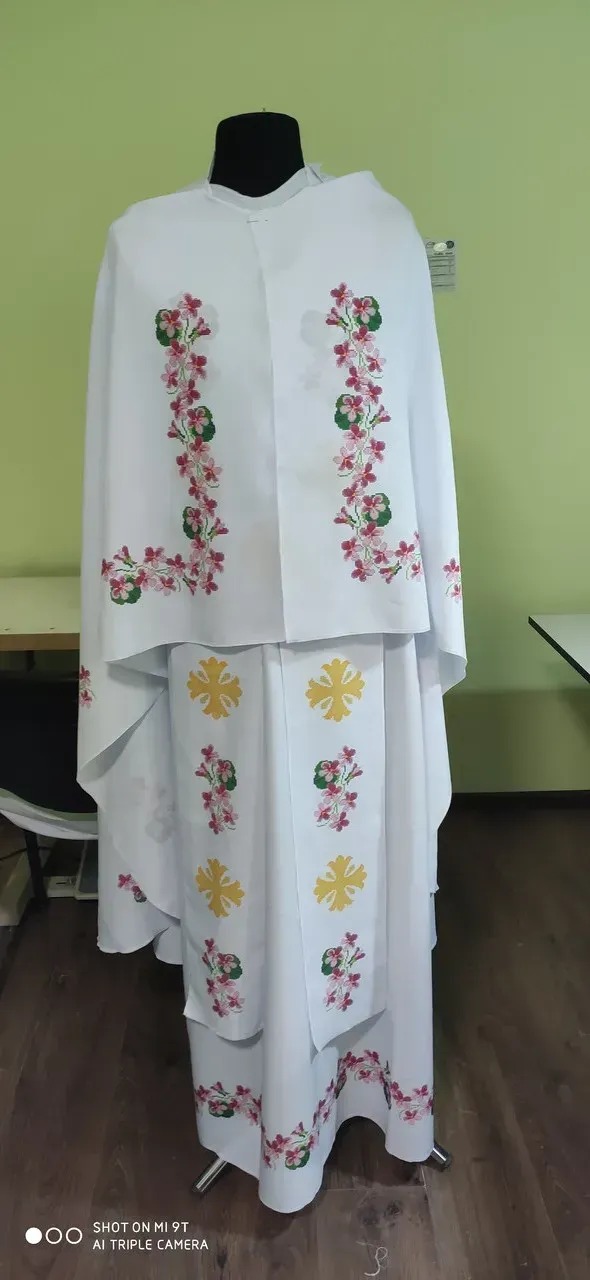 Комплект заготовок для вишивання церковного одягу (фелона) Ф-32
