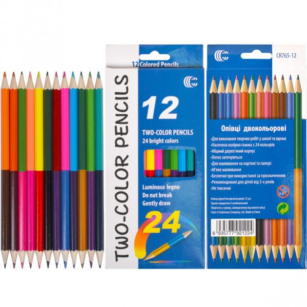 Набор карандашей 12/24 цветов '' Two-color '' С ''