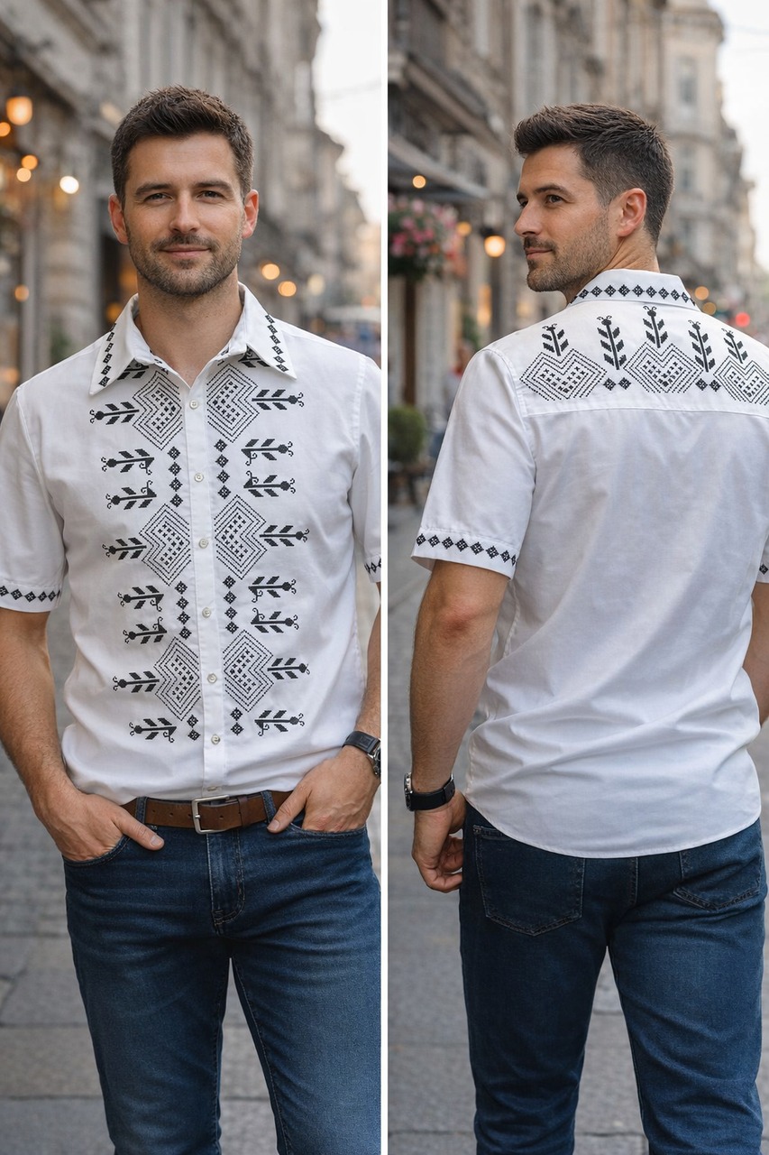 Пошита чоловіча сорочка для вишивання ПЧС-114.1