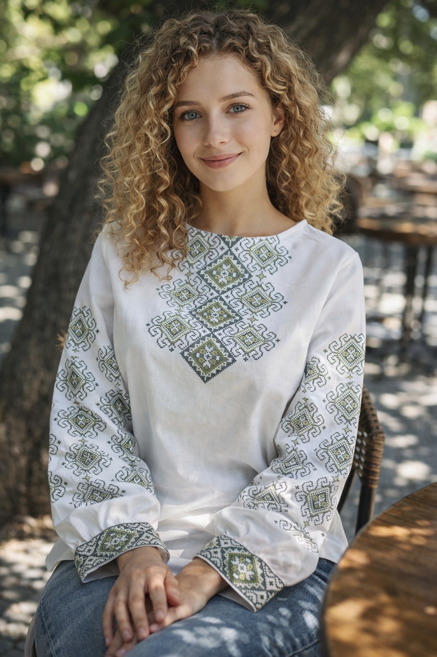 Пошита жіноча блуза для вишивання ПЖС-350.1