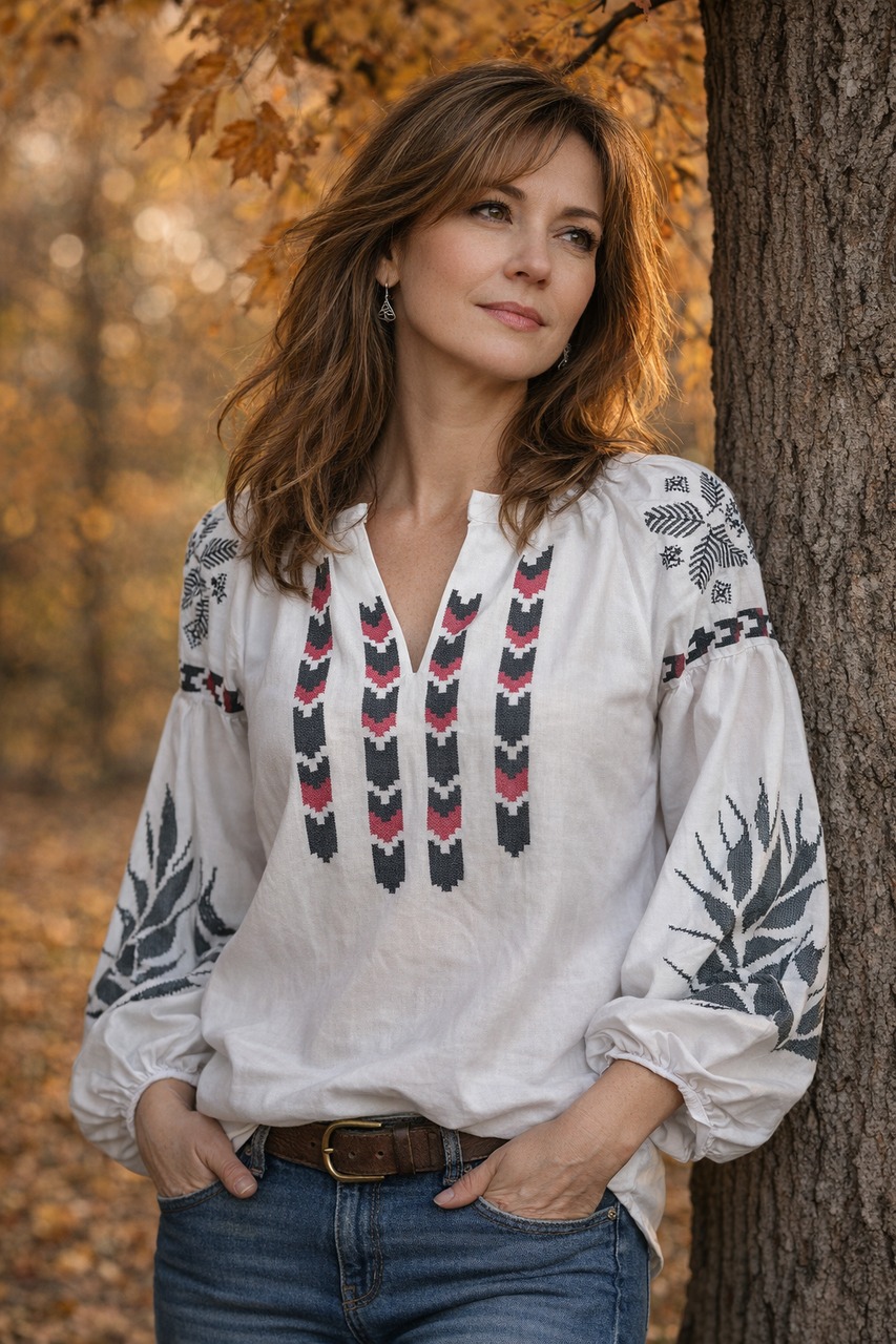 Пошита жіноча блуза для вишивання ПЖС-417.1 (БОХО)