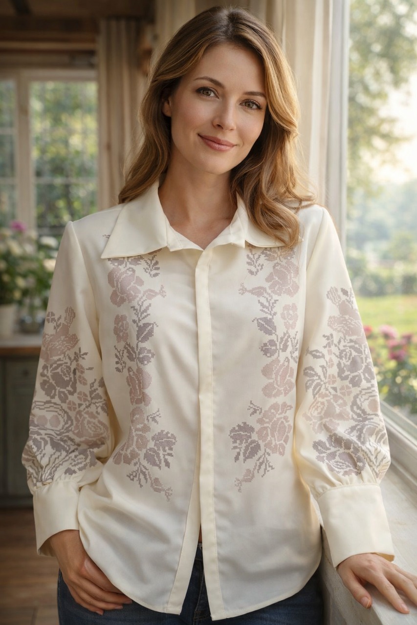 Пошита жіноча блуза для вишивання ПЖС-186