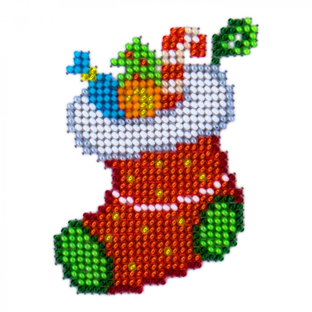 Набір для вишивання бісером L503 Різдвяний носок