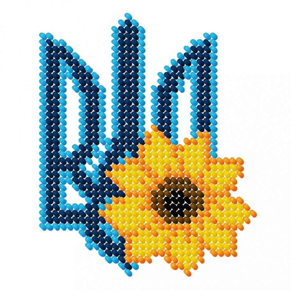 Набір для вишивання бісером L514 Тризуб і соняшник