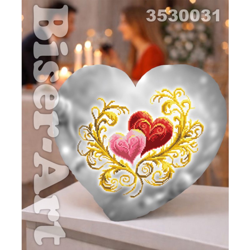 Декоративна подушка-сердечко для вишивання 3530031