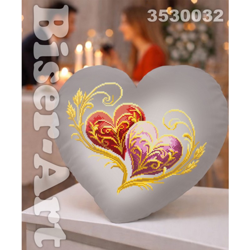Декоративна подушка-сердечко для вишивання 3530032