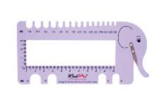 Шкал розмірів для спиць і гачків з різаком для пряжі KnitPro (ліловий)