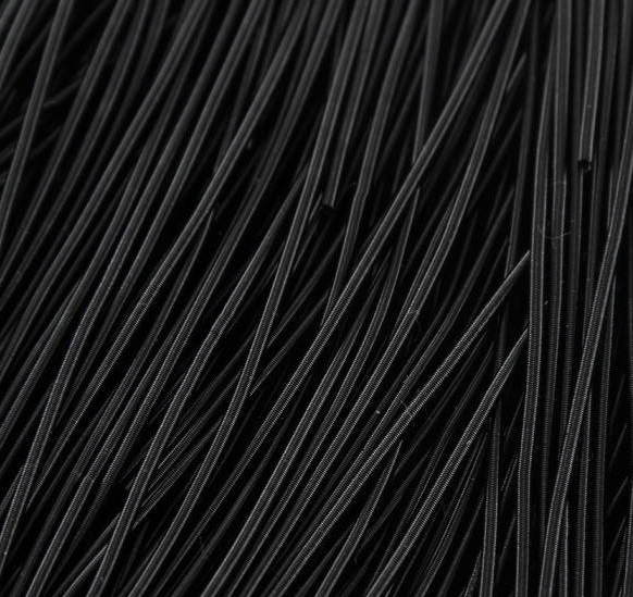 Канитель м'яка матова колір чорний, діаметр 1мм УТ100017282