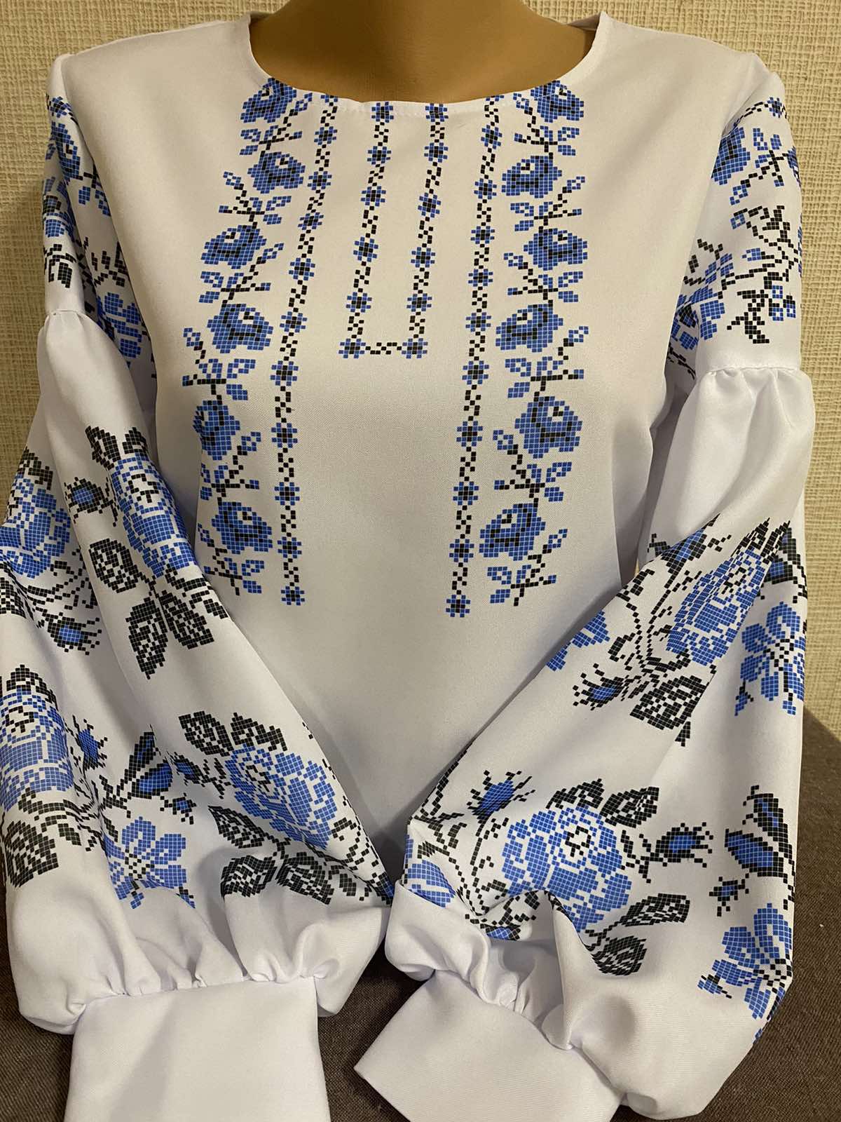 Пошита жіноча блуза для вишивання бісером або нитками МВ Бохо-80