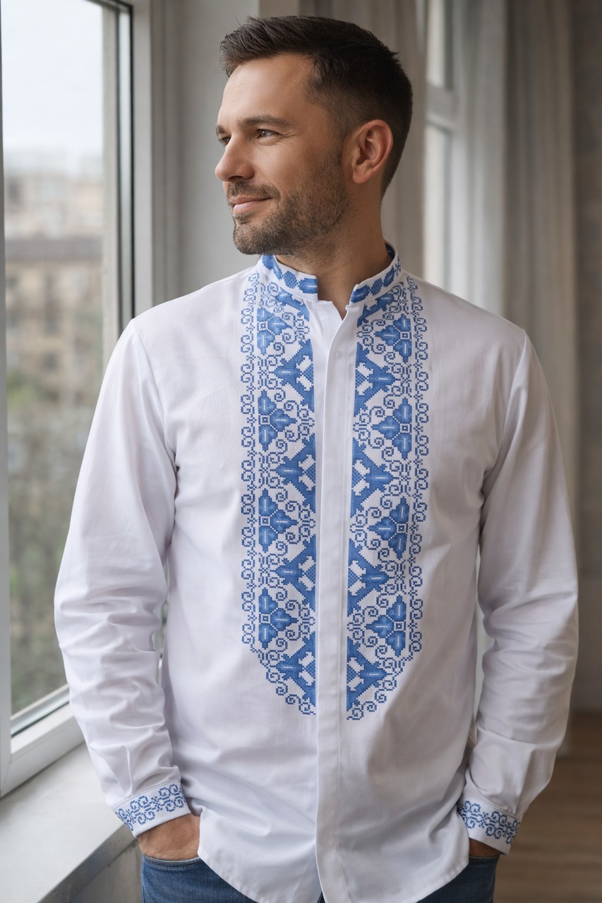 Пошита чоловіча сорочка для вишивання ПЧС-340