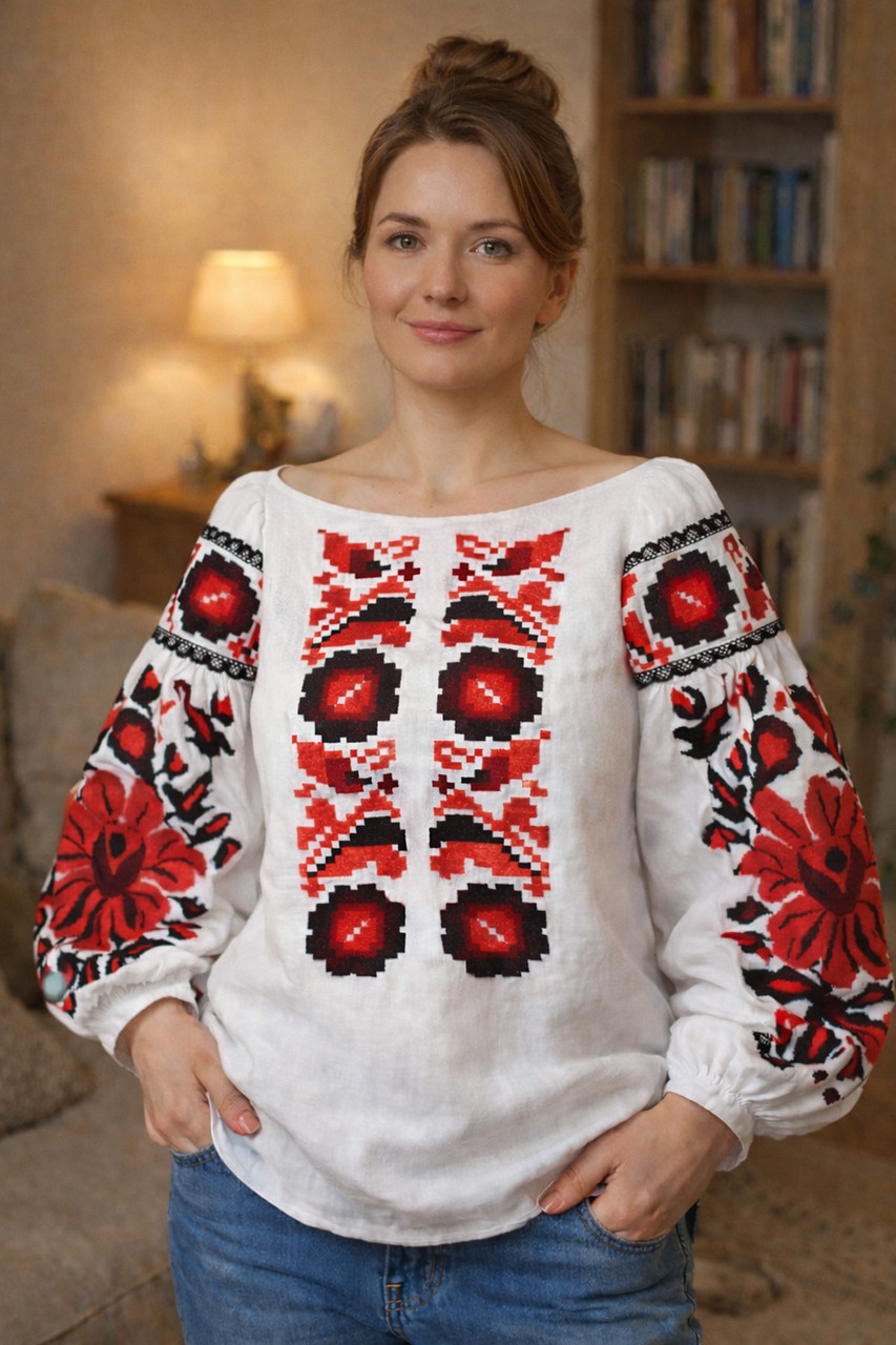 Пошита жіноча блуза для вишивання ПЖС-424 (БОХО)