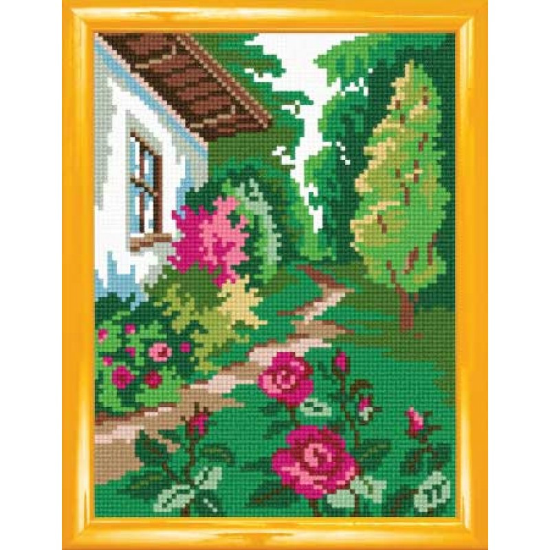 Схема на канве под вышивку нитками H-34. ЛЕТНИЙ ДЕНЬ