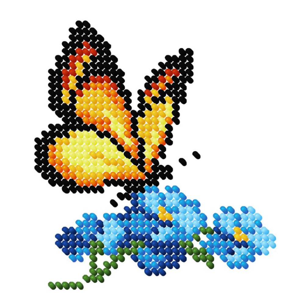 Набір для вишивання бісером L521 Метелик на незабудках