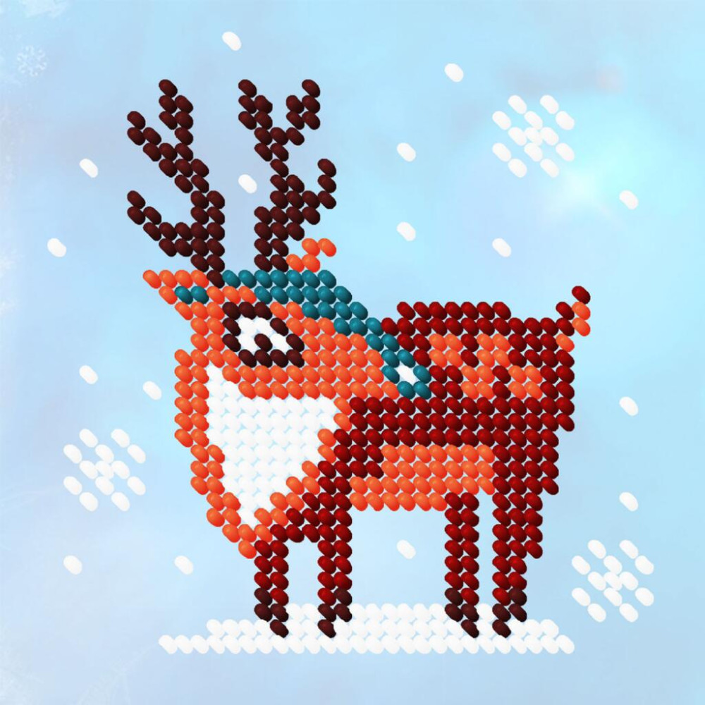 Набір для вишивання бісером L523 Зимовий олень