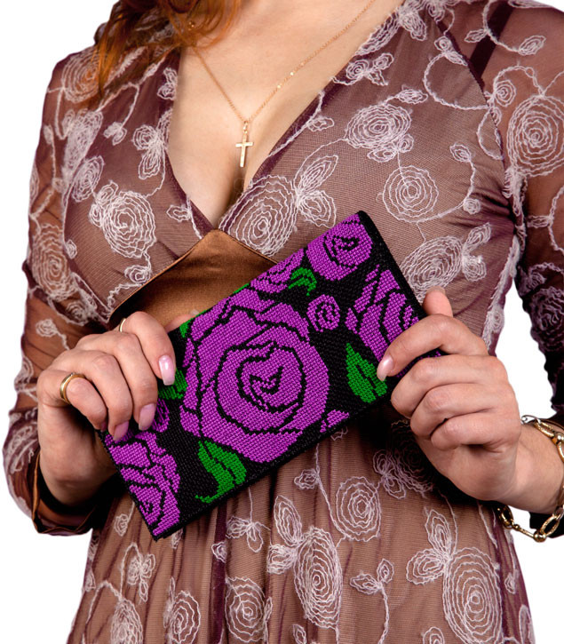 Набор для вышивки кошелька (клатча) ''Розовый сад''  