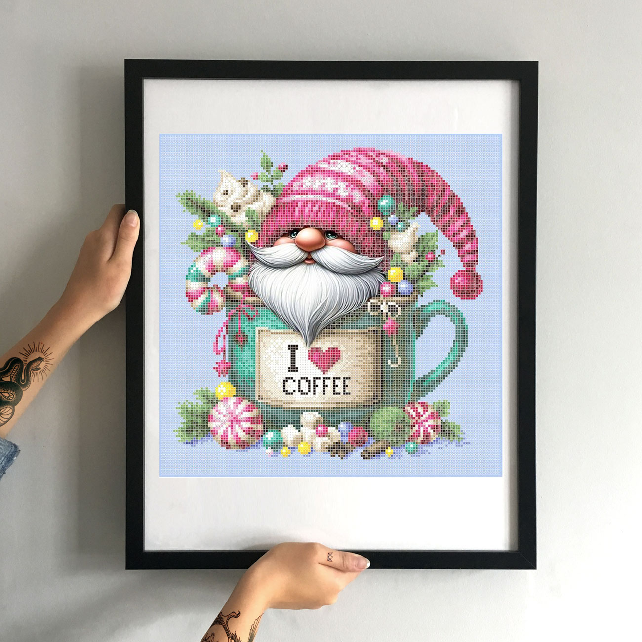 Схема для вишивання бісером ЗПНМ-018 Різдвяний гном