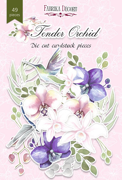 Набір висічок, колекція ''Tender Orchid'',49 шт