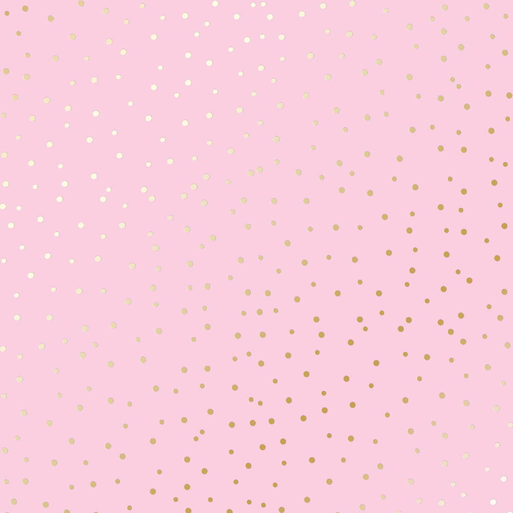 Лист одностороннього паперу з фольгуванням Golden Drops Pink 30,5х30,5 см