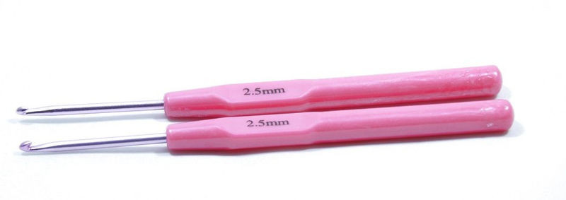 Крючок для вязания с пластмассовой ручкой 2,5мм