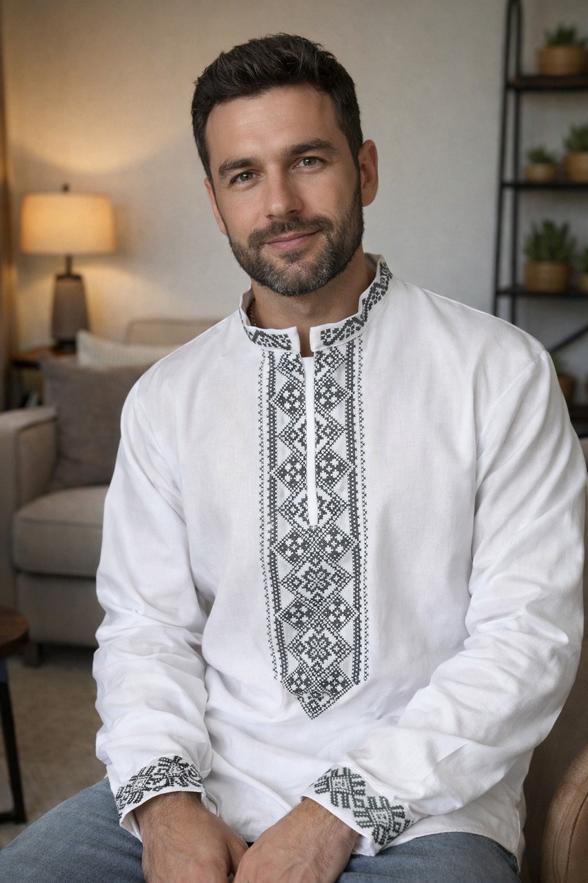 Пошита чоловіча сорочка для вишивання ПЧС-197