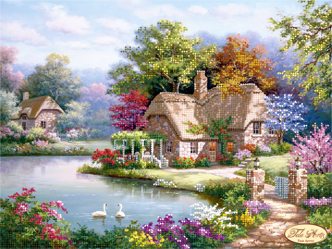 Набір для вишивки бісером ''Будиночок мрії. Котедж біля ставка''