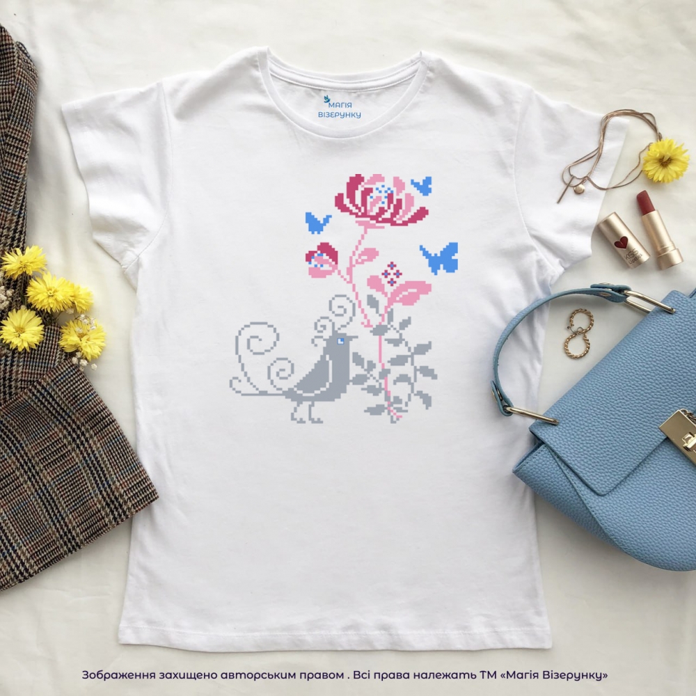 Футболка для вишивання Ф-37 Пташка