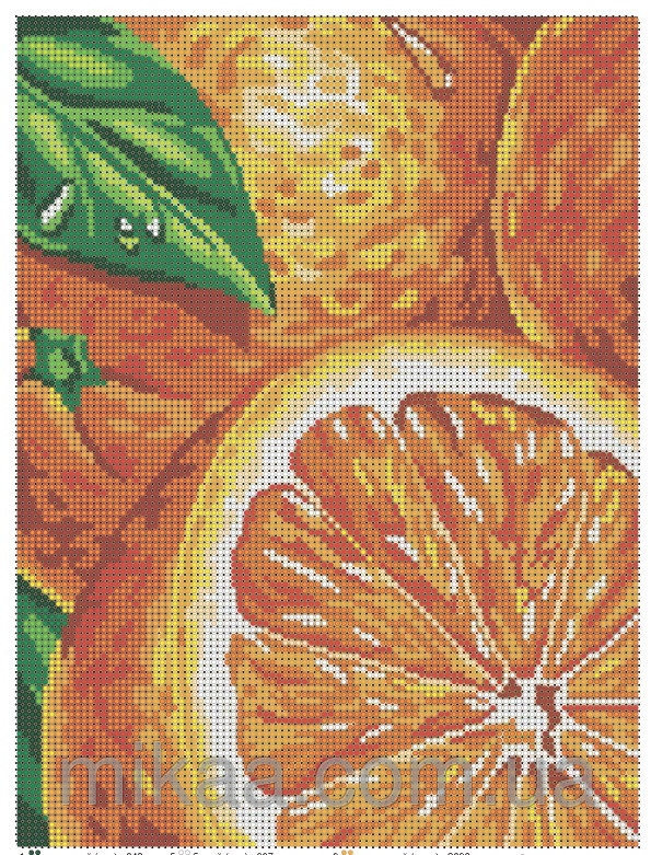 Схема для повної вишивки бісером - ''Апельсин'' 