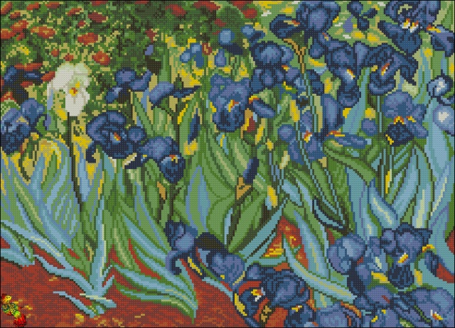 Схема для вишивання бісером ПК2-2007 Вінсент Ван Гог. Іриси