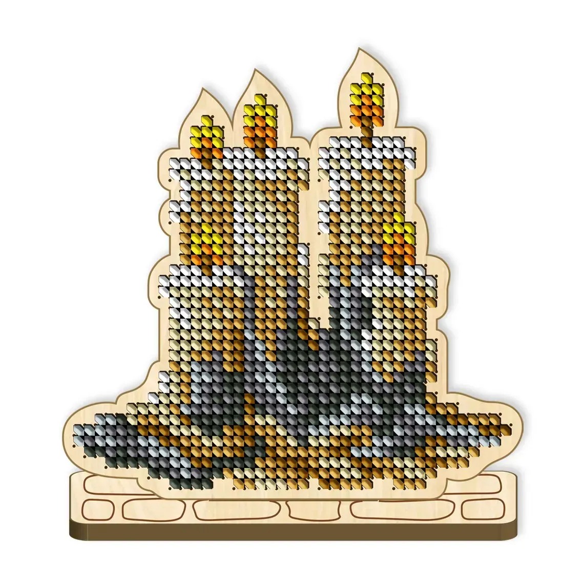 Заготовка для вишивки інтер'єрної фігурки ФІН_132 Серіїя Хелловін - Свічки