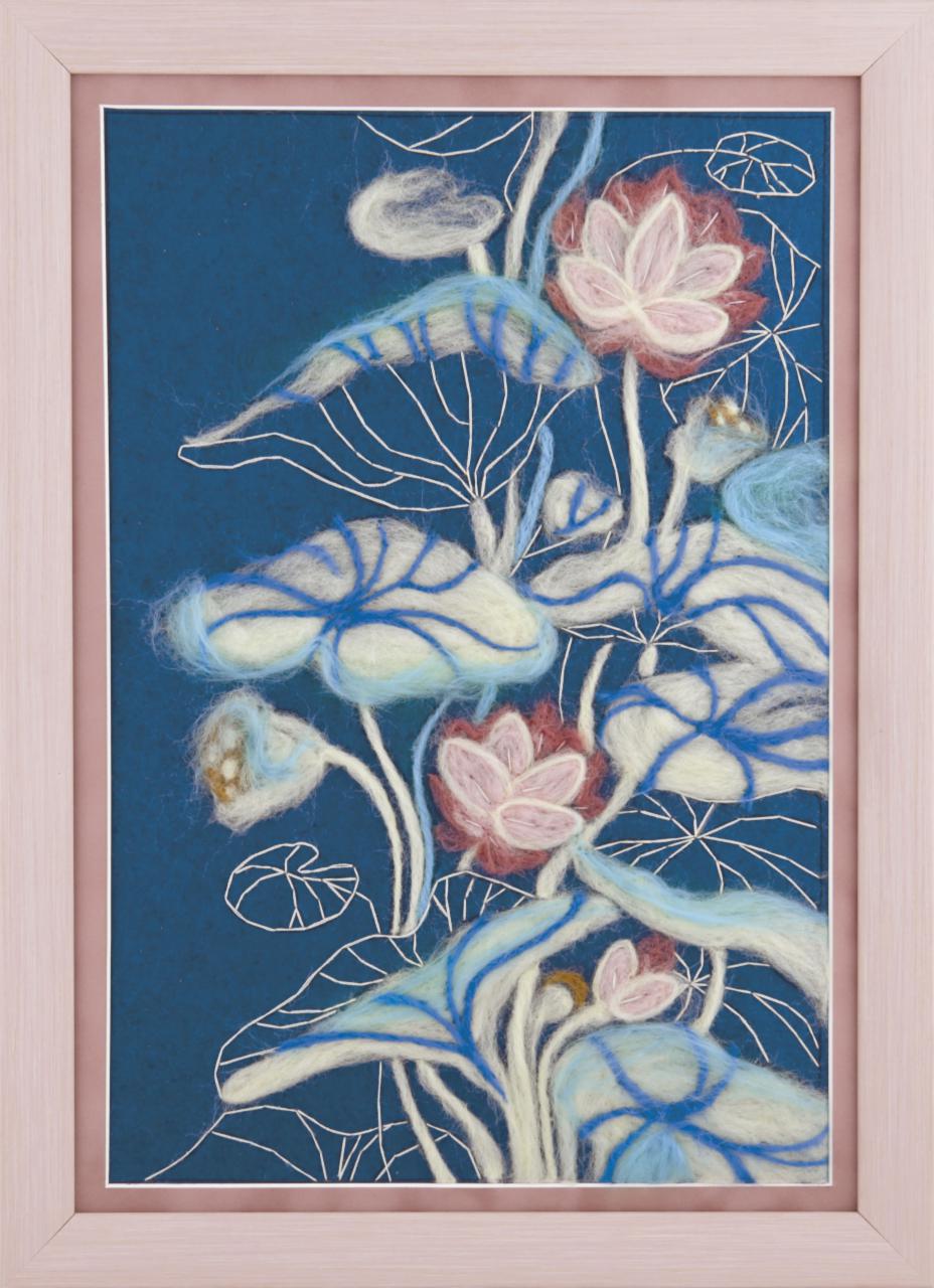 Набір для валяння картини В-218 Диптих Цвітіння на воді