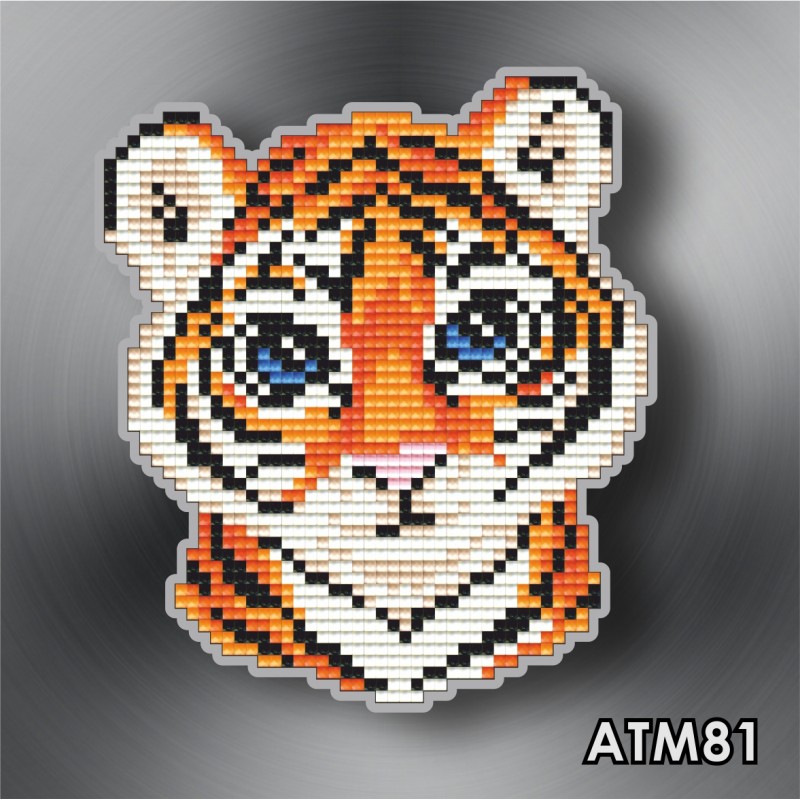 Набір для викладки пластиковими стразами Магніт дитячий АТМ81 Тигр
