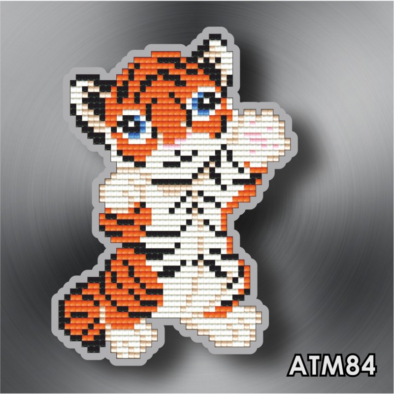 Набір для викладки пластиковими стразами Магніт дитячий АТМ84 Привіт від тигра