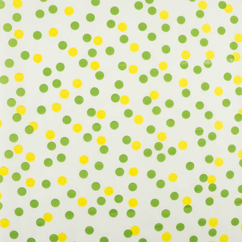 Лист крафт-бумаги 30Х30 с рисунком ''Желто-зеленый горошек''