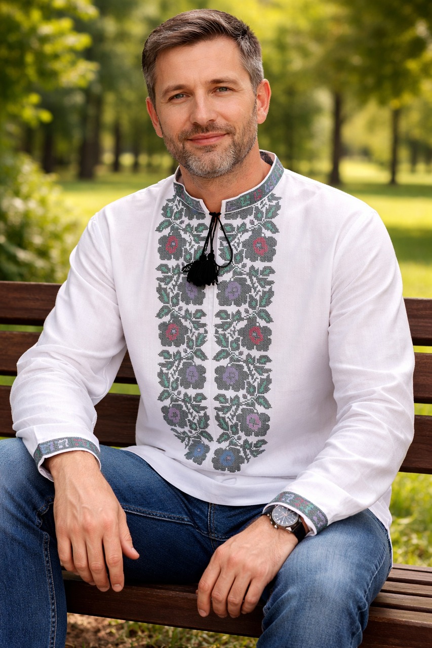 Пошита чоловіча сорочка для вишивання ПЧС-335